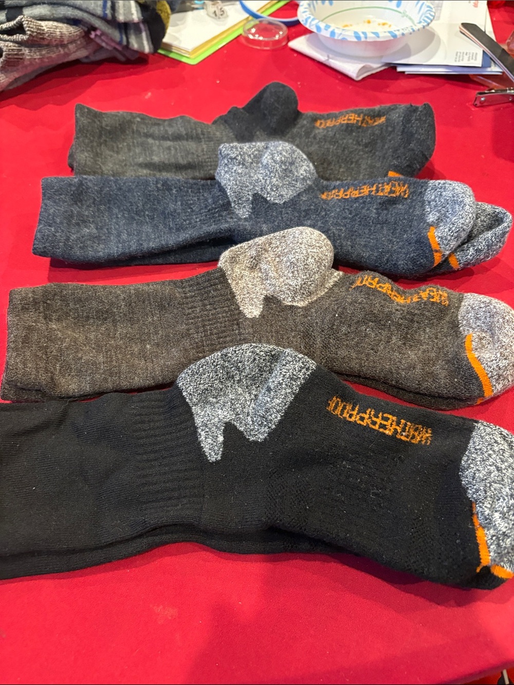 Men's Performance Cushion Crew Socks - variety with orange accents